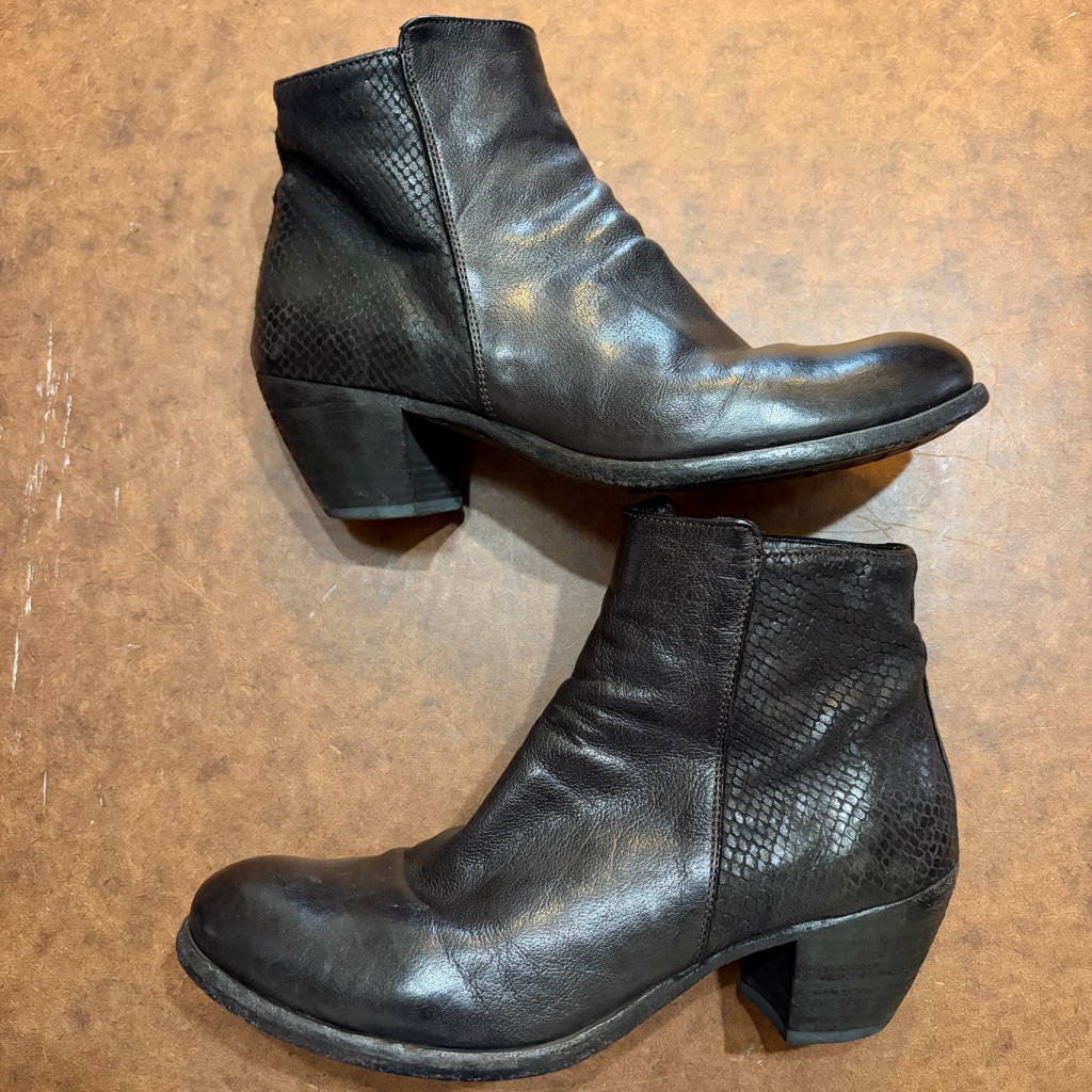 Officine Creative- Dark Brown Leather Ankle Boots- Made In Italy